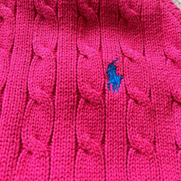 Ralph Lauren Pink Cable-Knit Sleeveless Halter Top - Picture 2 of 7
